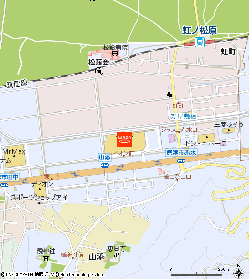 イオン唐津店付近の地図